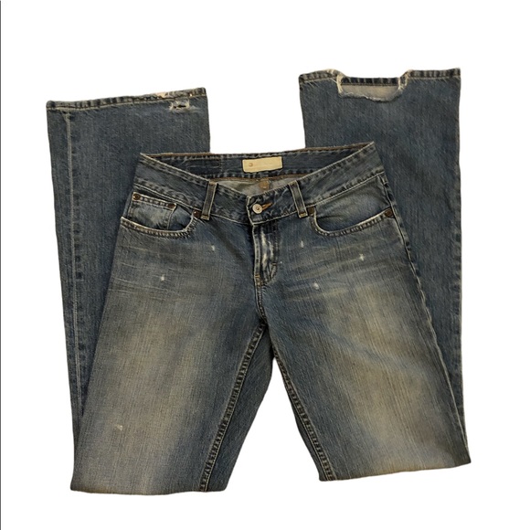 BKE Denim - {BKE} Culture Denim X Long Denim Distressed Light Blue Wide Leg Size 28 Women’s